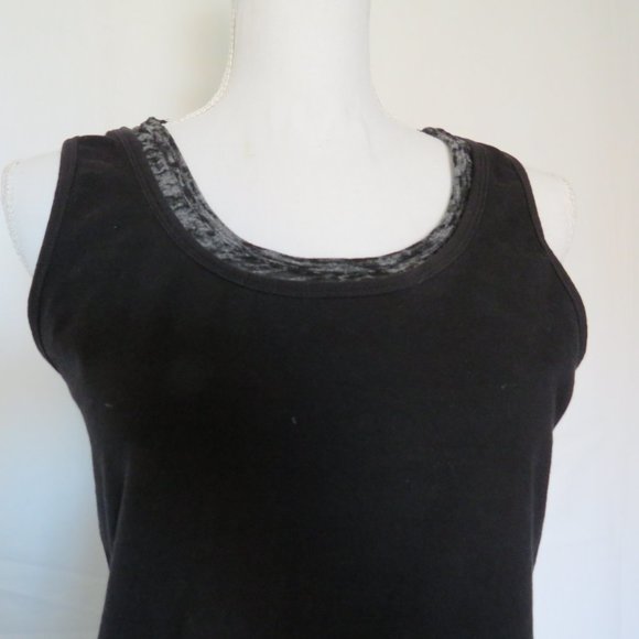 Danskin Now Black Gray Women’s Sleeveless Exercise Tank Top size L - Picture 2 of 7